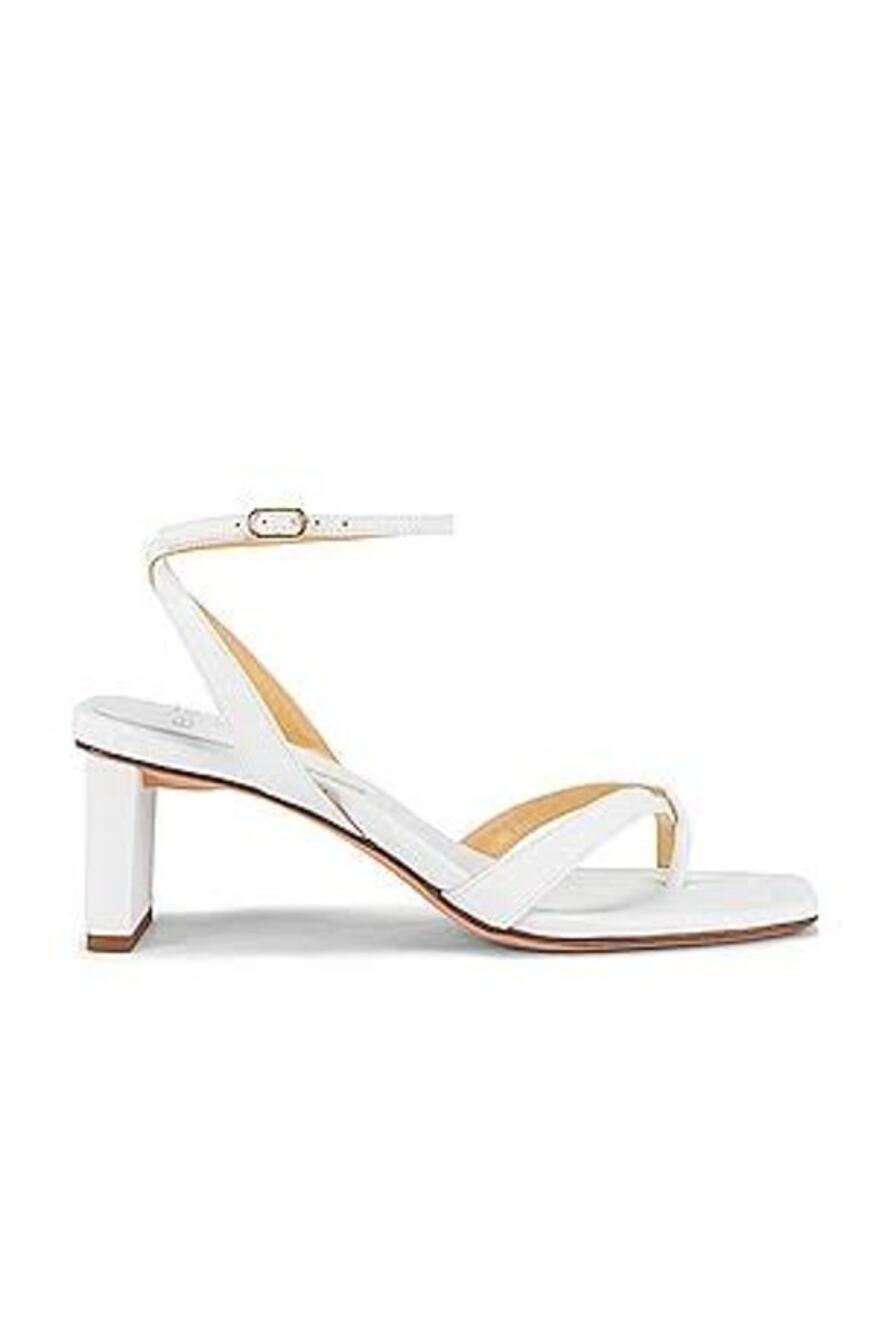 ALEXANDRE BIRMAN *IMPERFECT* Nelly Square Toe Sandal in White Shoes Size 39 9